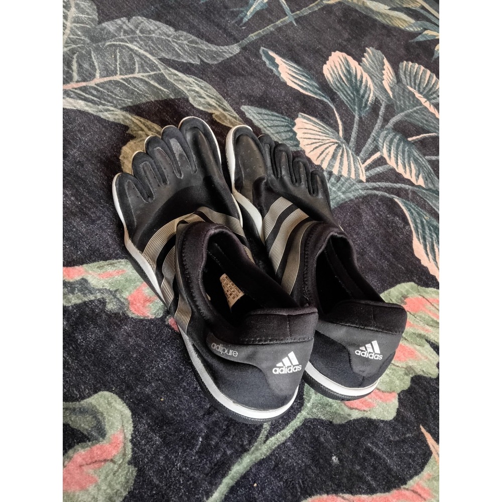 Adidas Adipure Black Gray Toe Running Shoes Size 10 Minimalist Barefoot